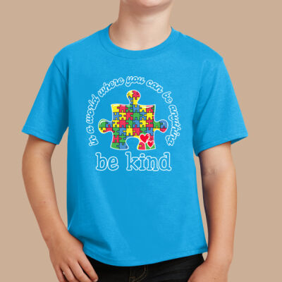 Youth - Be Kind Puzzle Piece T-Shirt - Autism Awareness Thumbnail