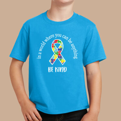 Youth - Be Kind Ribbon T-Shirt - Autism Awareness Thumbnail