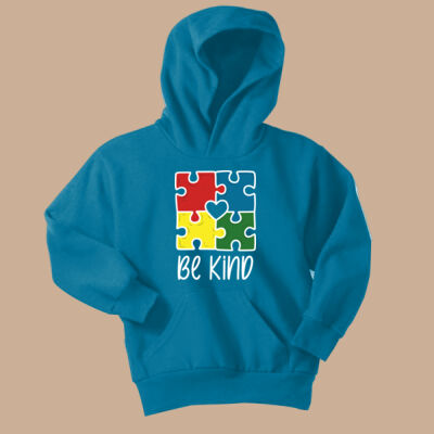 Youth - Be Kind Puzzle Hoodie - Autism Awareness Thumbnail