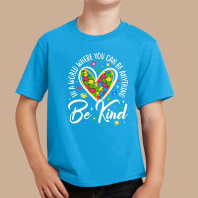 Youth - Be Kind Heart T-Shirt - Autism Awareness Thumbnail