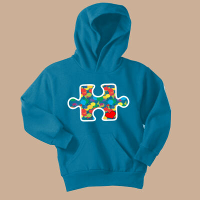 Youth - Puzzle Piece Hoodie - Autism Awareness Thumbnail