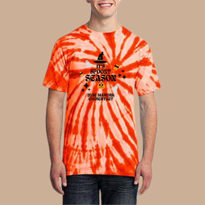 Adult Tie-Dye T-Shirt - Fall - Its Spooky Season Thumbnail