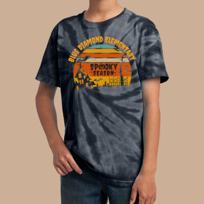 Youth Tie-Dye T-Shirt - Fall - Haunted House  Thumbnail