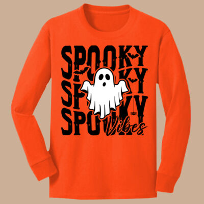 Youth Long Sleeve Shirt - Fall - Spooky Vibes  Thumbnail