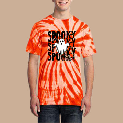 Adult Tie-Dye T-Shirt - Fall - Spooky Vibes  Thumbnail
