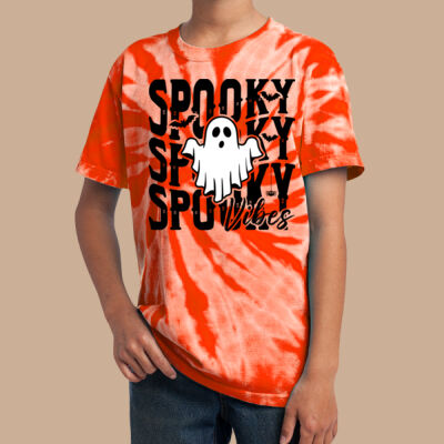 Youth Tie-Dye T-Shirt - Fall - Spooky Vibes  Thumbnail