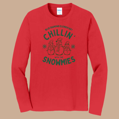 Adult Long Sleeve Shirt - Winter - Chillin With The Snowmies Green Thumbnail