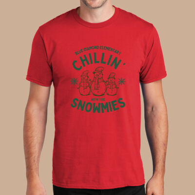 Adult T-Shirt - Winter - Chillin With The Snowmies Green Thumbnail