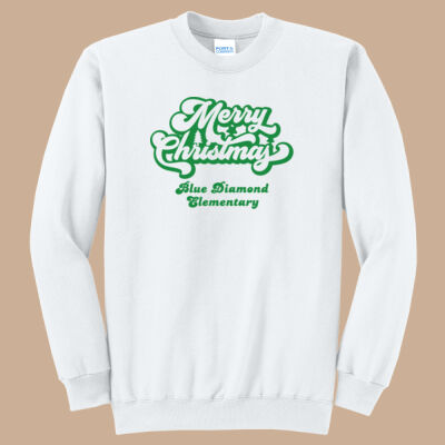 Adult Crewneck - Winter - Merry Christmas Green Thumbnail