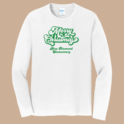 Adult Long Sleeve Shirt - Winter - Merry Christmas Green Thumbnail