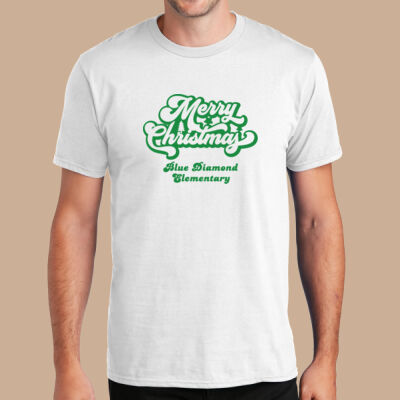 Adult T-Shirt - Winter - Merry Christmas Green Thumbnail