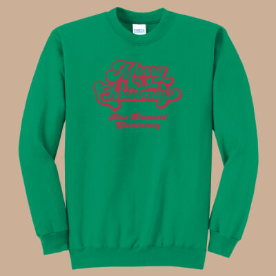 Adult Crewneck - Winter - Merry Christmas Red Thumbnail