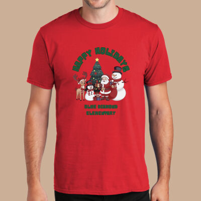 Adult T-Shirt - Winter - Happy Holidays Green Thumbnail