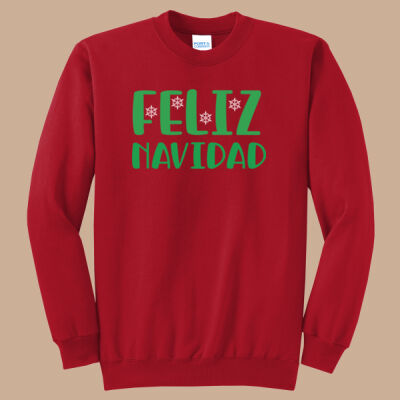 Adult Crewneck - Winter - Feliz Navidad Green Thumbnail