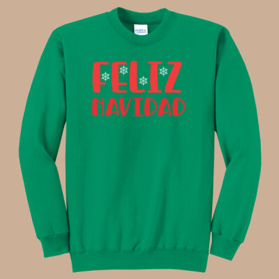 Adult Crewneck - Winter - Feliz Navidad Red Thumbnail
