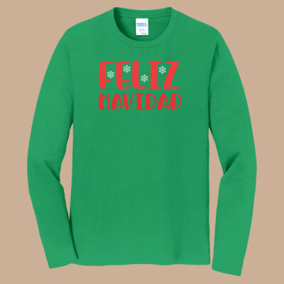 Adult Long Sleeve Shirt - Winter - Feliz Navidad Red Thumbnail
