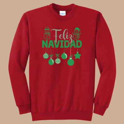 Adult Crewneck - Winter - Feliz Navidad Green Thumbnail