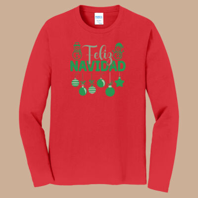 Adult Long Sleeve Shirt - Winter - Feliz Navidad Green Thumbnail