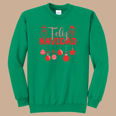 Adult Crewneck - Winter - Feliz Navidad Red Thumbnail