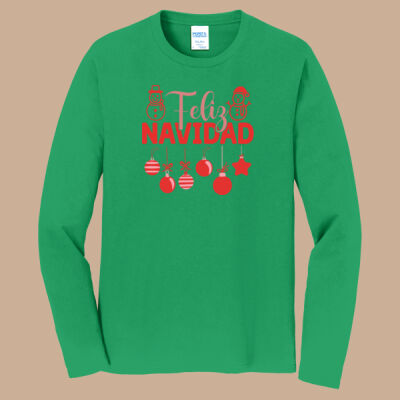Adult Long Sleeve Shirt - Winter - Feliz Navidad Red Thumbnail
