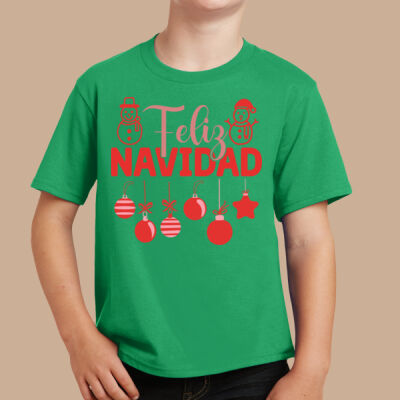 Youth T-Shirt - Winter - Feliz Navidad Red Thumbnail
