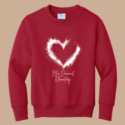 Youth Crewneck - Spring - Valentine's Heart Thumbnail