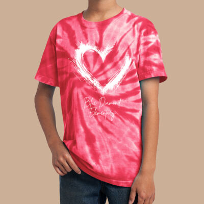 Youth Tie-Dye T-Shirt - Spring - Valentine's Heart Thumbnail