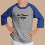 Youth Raglan T-Shirt - Blue Diamond Thumbnail